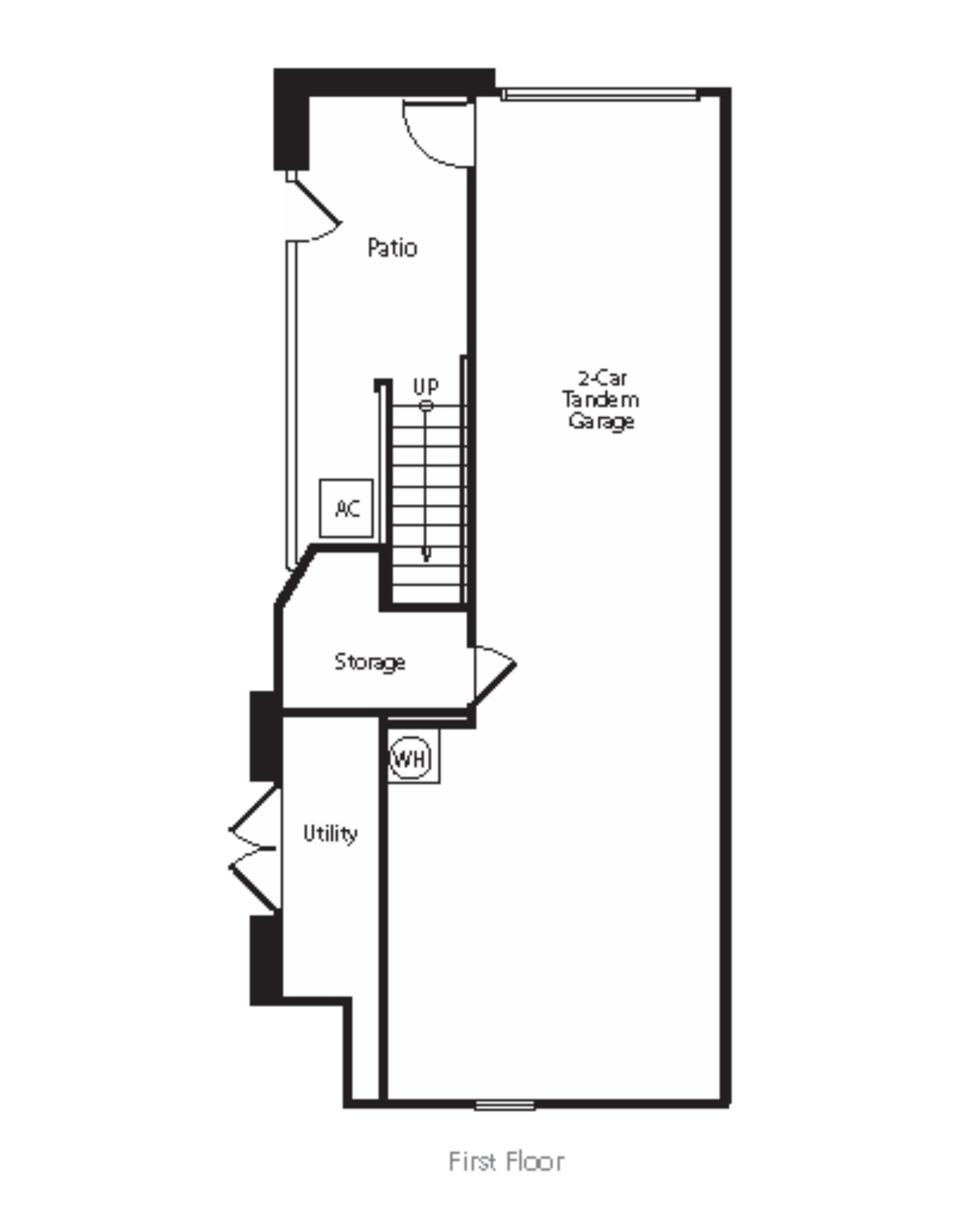 Level one floor plan — entry and garage, 3720 Feather Lane